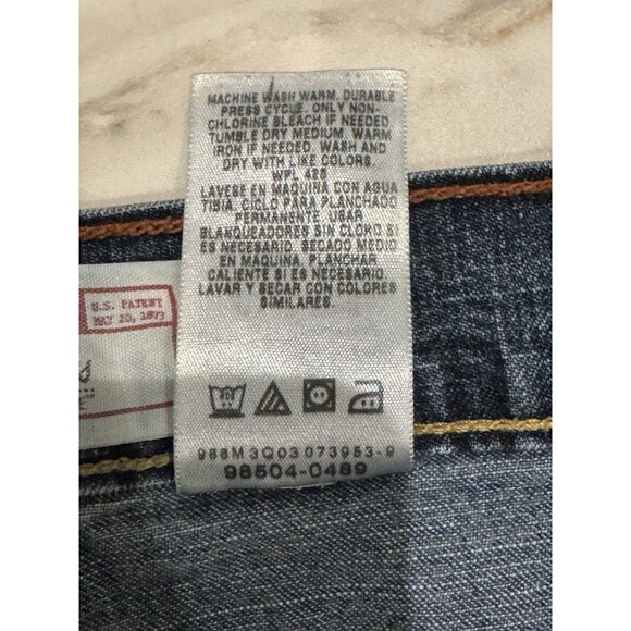 Levi’s Signature Stretch Denim Maxi Skirt Front Slit Dark Wash Misses 16 L/XL - Picture 11 of 11